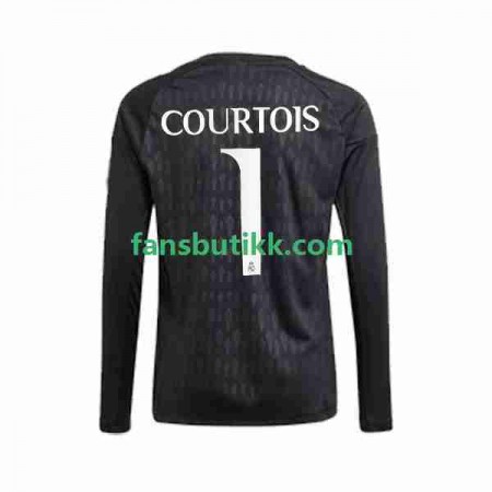 Fotballdrakt Real Madrid Thibaut Courtois 1 Keeper Bortetrøye 2023-2024 Langermet